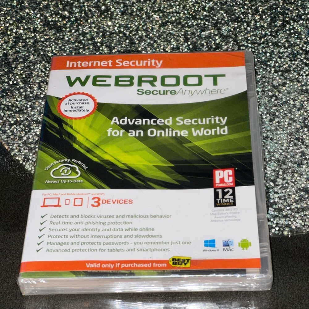 SEALED Webroot Secure Anywhere Advanced Security for PC, Mac Mobile Devices New